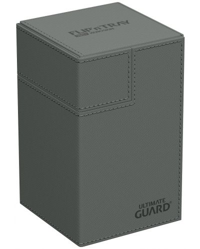 Kutija za kartice Ultimate Guard Flip`n`Tray 100+ XenoSkin - Monocolor Grey (100+ kom.) - 1